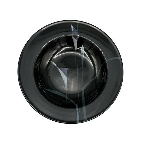 Mikasa Opus Black, Galleria, rimmed soup cereal bowls, 1985-2002 Set of 3 - Picture 2 of 10